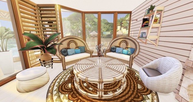 Sims 4 White Sandy beach build at HoangLap’s Sims