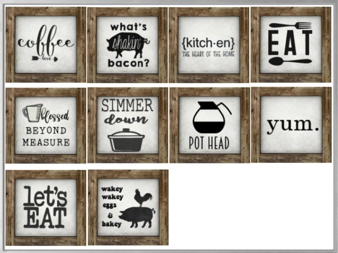 Sims 4 Mini Rustic Table Signs at Simthing New