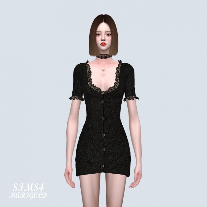 Sims 4 Lovely Lace Cardigan Dress (P) at Marigold