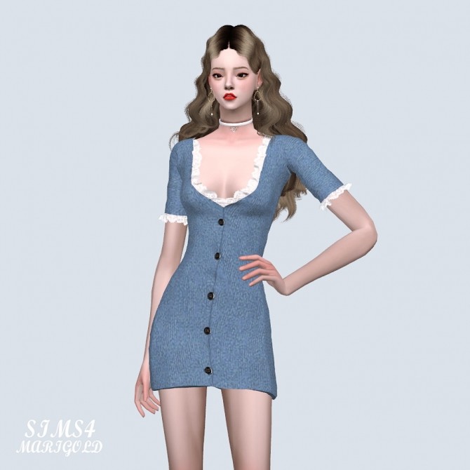 Sims 4 Lovely Lace Cardigan Dress (P) at Marigold