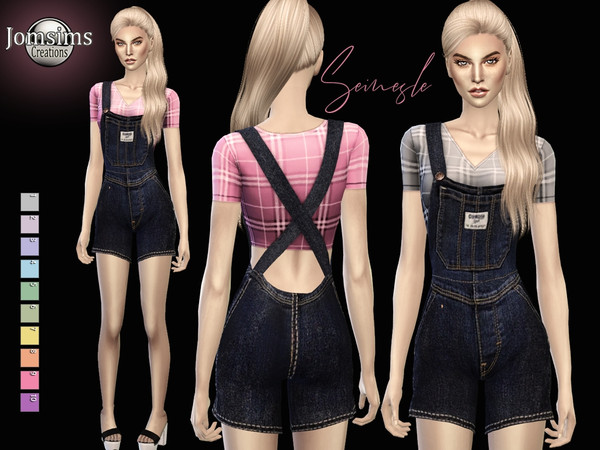 Sims 4 Seinesle overalls by jomsims at TSR