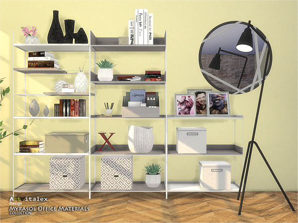 Sims 4 Myrasol Office Materials by ArtVitalex at TSR