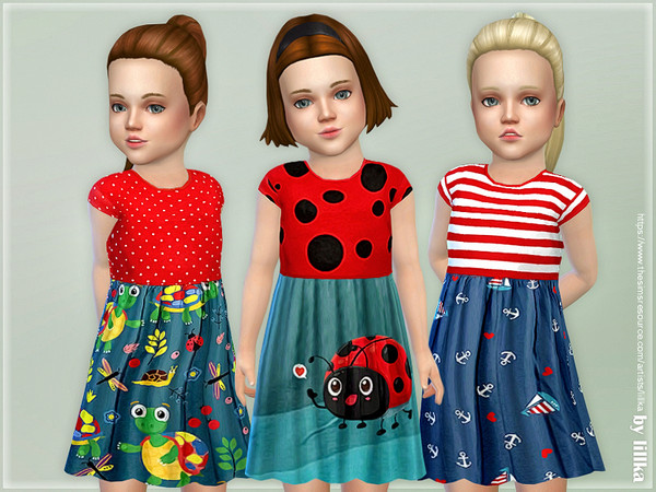 Sims 4 Toddler Dresses Collection P102 by lillka at TSR