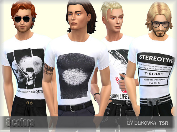 Sims 4 White Shirt by bukovka at TSR