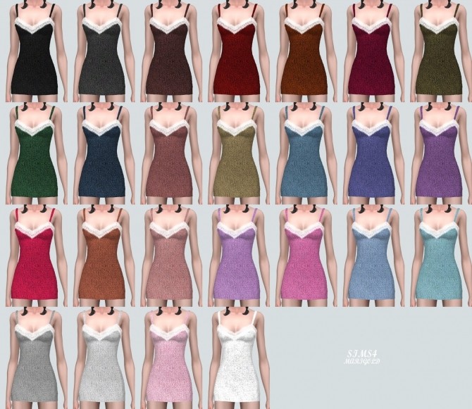 Sims 4 Lace Mini Dress (P) at Marigold