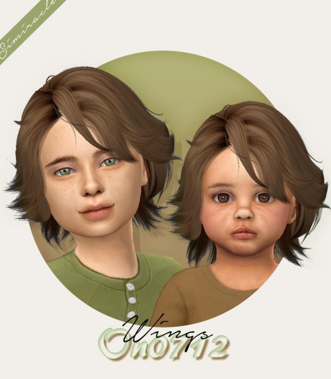 Sims 4 Wings ON0712 hair for kids and toddlers at Simiracle