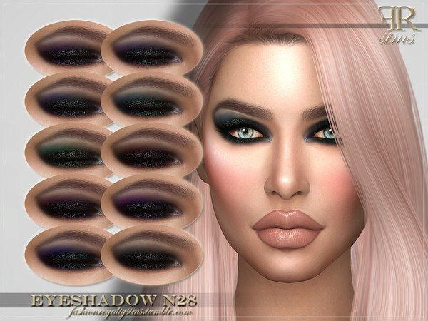 Sims 4 FRS Eyeshadow N28 by FashionRoyaltySims at TSR
