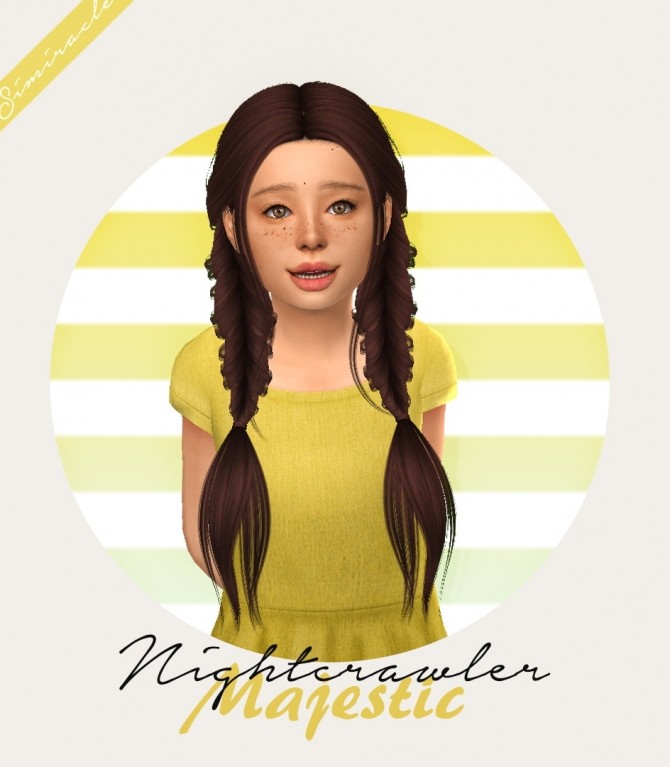 Sims 4 Nightcrawler Majestic Hair Kids Version at Simiracle