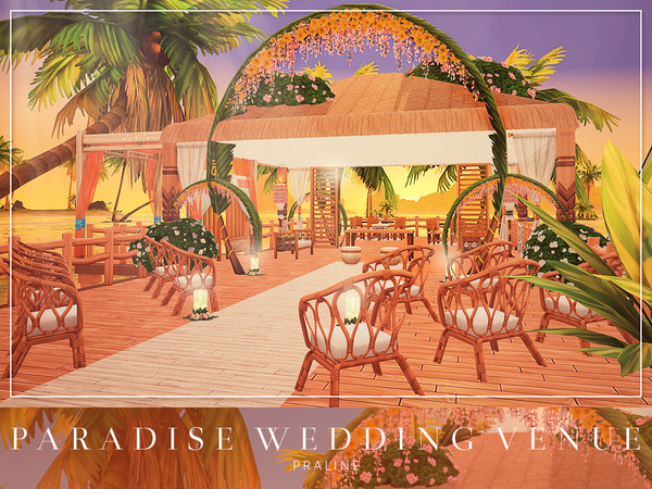 Sims 4 Paradise Wedding Venue by Pralinesims at TSR