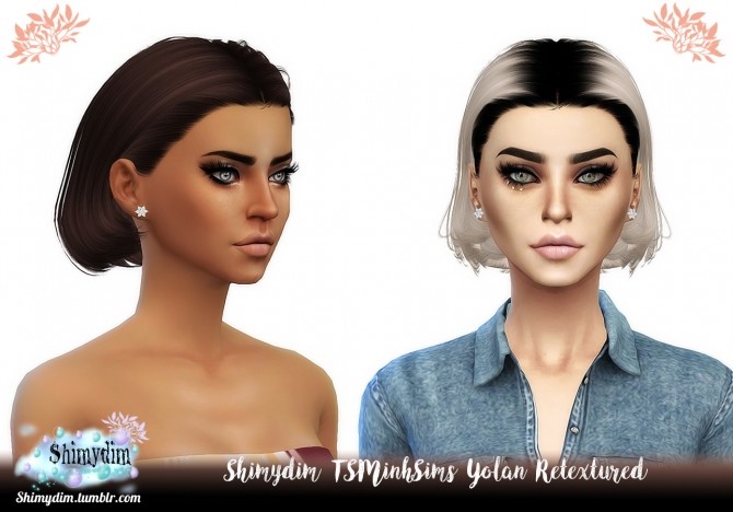 Sims 4 TSMinhSims Yolan Hair Retexture + Darkroots Naturals + Unnaturals at Shimydim Sims