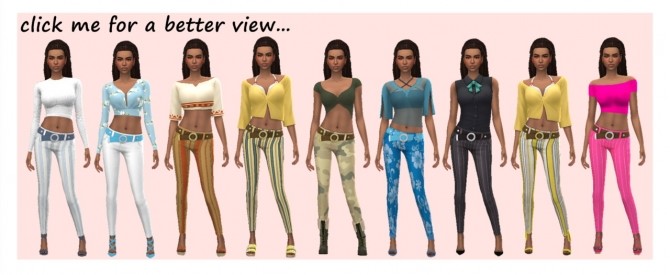 Sims 4 SP13 BELTED CROPPED JEANS at Sims4Sue