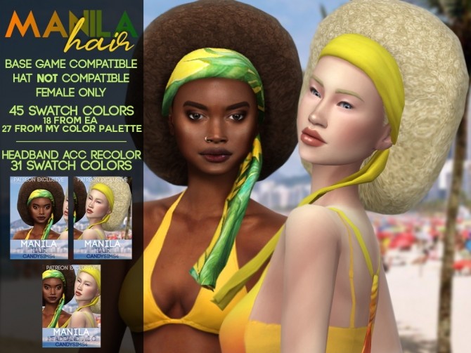 Sims 4 MANILA HAIR at Candy Sims 4