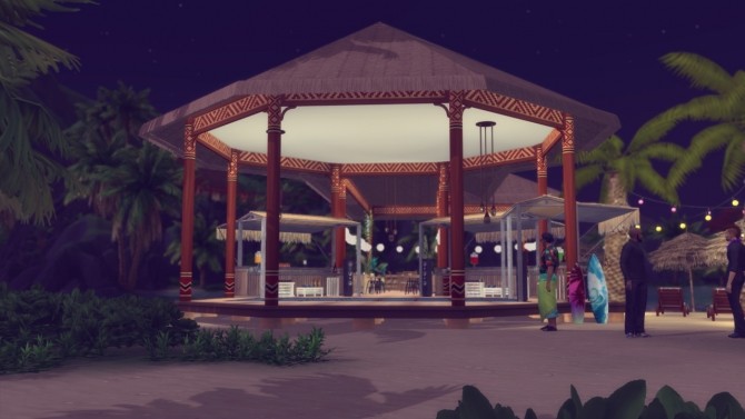 Sims 4 Lagoon Look beach bar at Simming With Mary