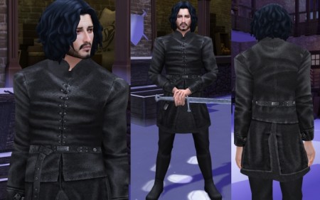 GoT The Night’s Watch Take The Black Jon Snow Outfit by HIM666 at Mod The Sims