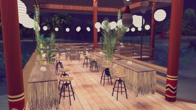 Sims 4 Lagoon Look beach bar at Simming With Mary