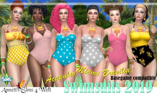 Sims 4 Swimsuits 2019 at Annett’s Sims 4 Welt