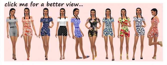Sims 4 SIMALICIOUS’ FRILLED ROMPER RECOLOUR at Sims4Sue