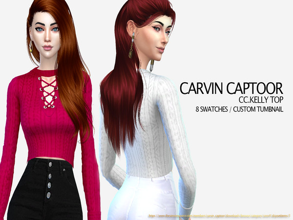 Sims 4 Kelly top by carvin captoor at TSR