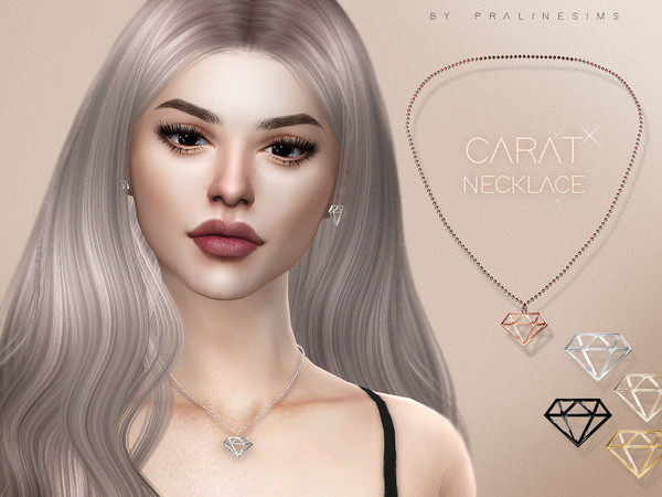 Sims 4 Carat Necklace by Pralinesims at TSR