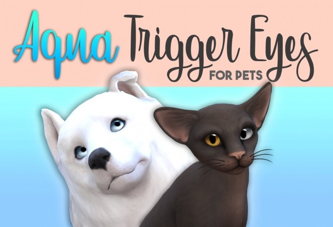 Sims 4 Aqua Trigger Eyes for Pets at Miss Ruby Bird