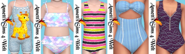Sims 4 Island Living Swimwear Recolors at Annett’s Sims 4 Welt