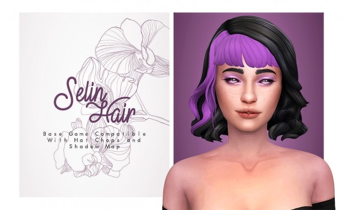 Sims 4 Selin Hair at Isjao – working on uni