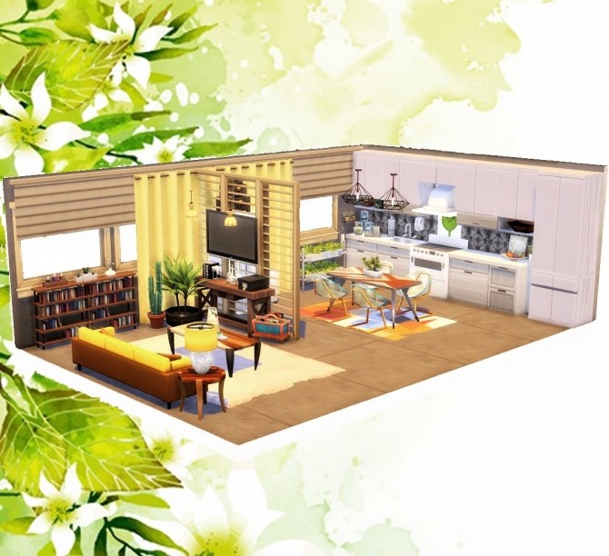 Sims 4 Modern Natural Living at Agathea k