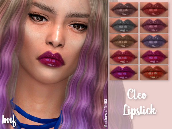 Sims 4 IMF Cleo Lipstick N.185 by IzzieMcFire at TSR