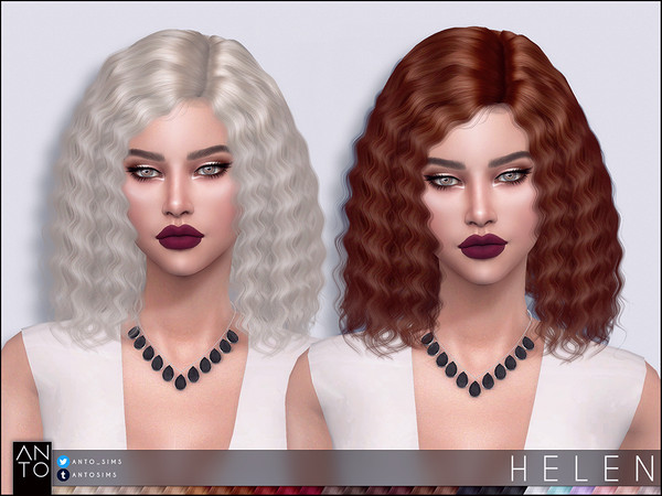 Sims 4 Helen Hair by Anto at TSR