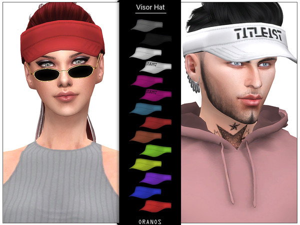 Sims 4 Visor Hat by OranosTR at TSR