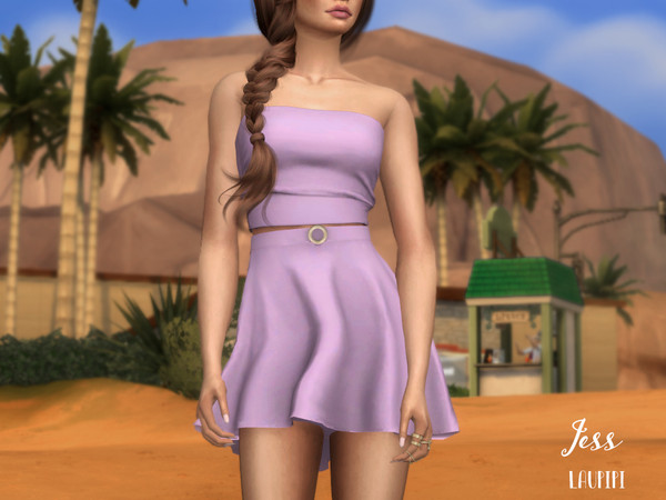 Sims 4 Jess high waisted skirt with belt by laupipi at TSR