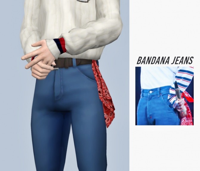 Sims 4 Bandana jeans at Casteru