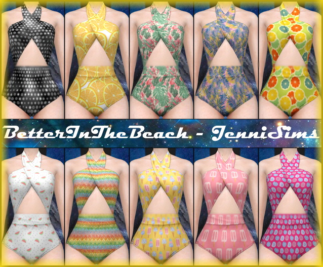 Sims 4 Swimsuit Better In The Beach at Jenni Sims