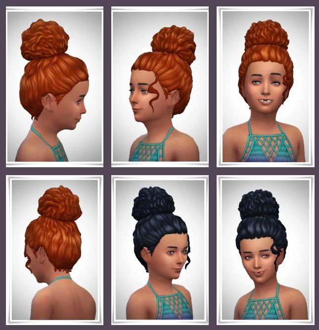 Sims 4 Child PileUp hair at Birksches Sims Blog