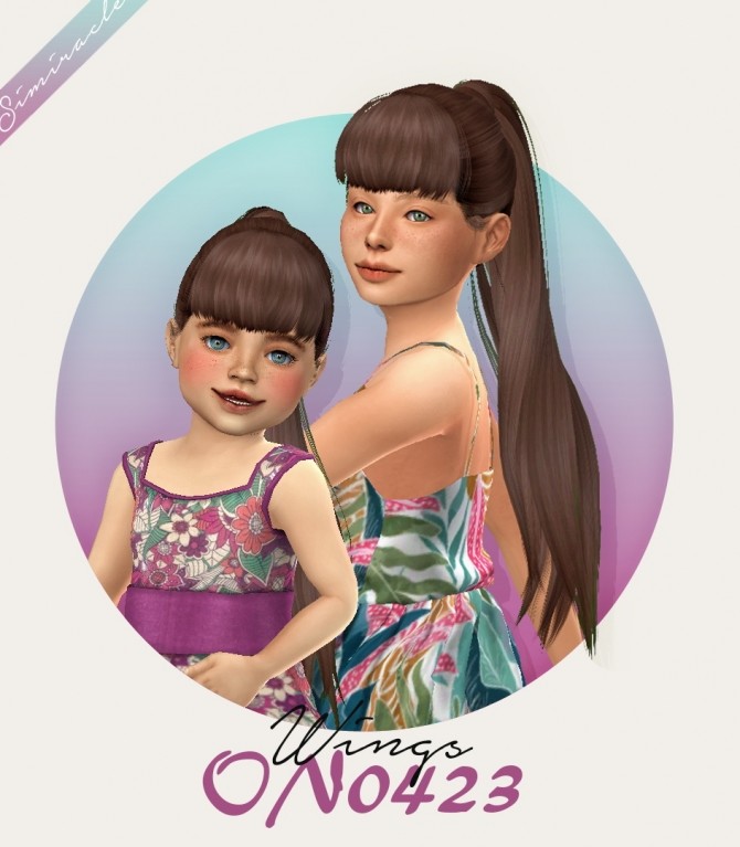 Sims 4 Wings ON0423 hair for kids and toddlers at Simiracle