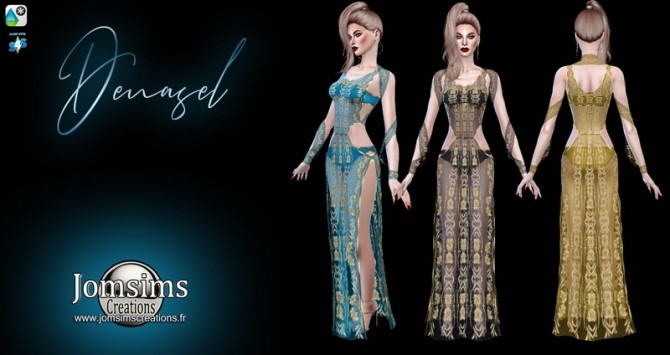Sims 4 Denasel dress at Jomsims Creations