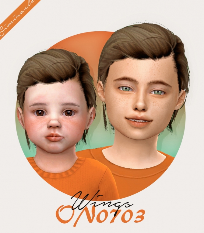 Wings ON0703 hair for kids and toddlers at Simiracle » Sims 4 Updates