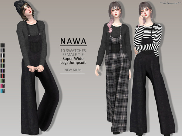 Sims 4 NAWA Jumpsuit / overalls by Helsoseira at TSR