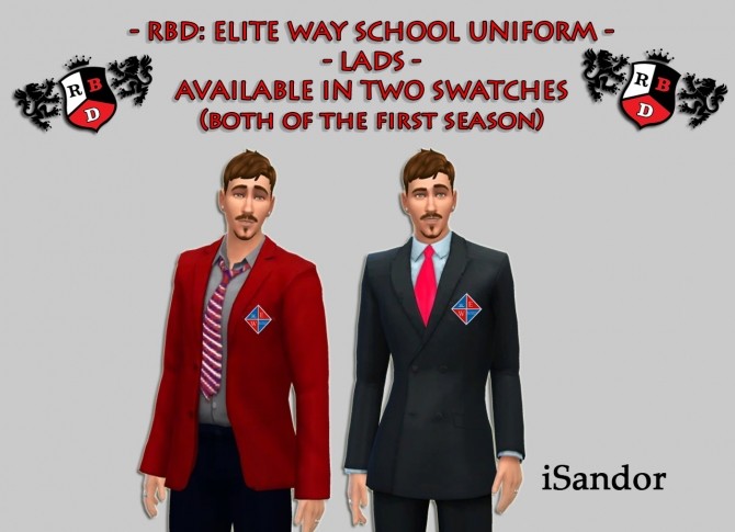 Sims 4 RBD: Elite Way School uniform by iSandor at Mod The Sims