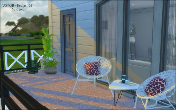 Sims 4 Pearl veranda floor & pillow at DOMICILE Design TS4