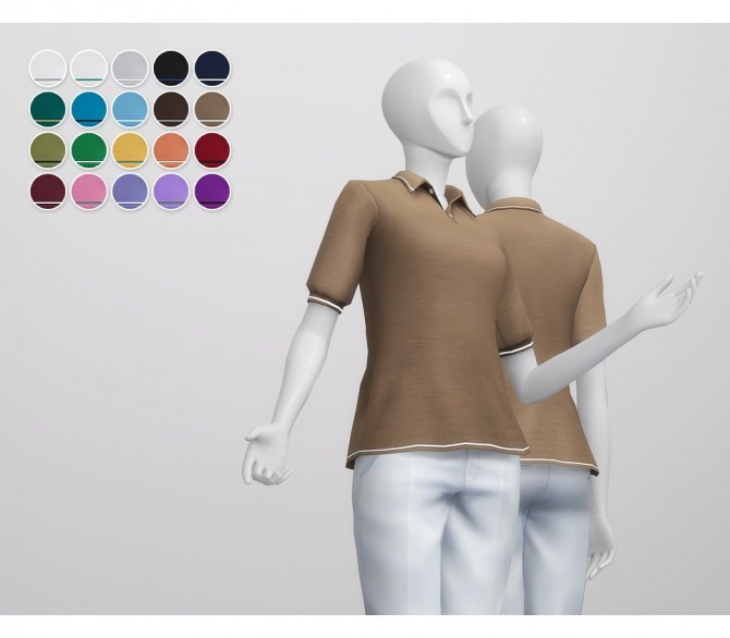 Sims 4 Simple Polo Shirt F at Rusty Nail