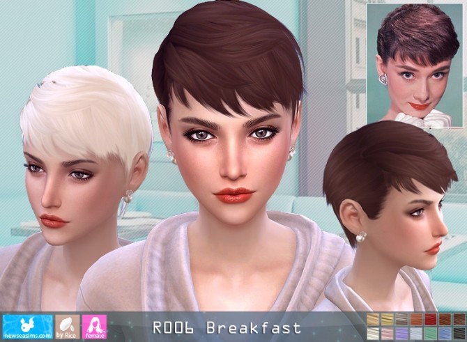 Sims 4 R006 Breakfast hair (P) at Newsea Sims 4