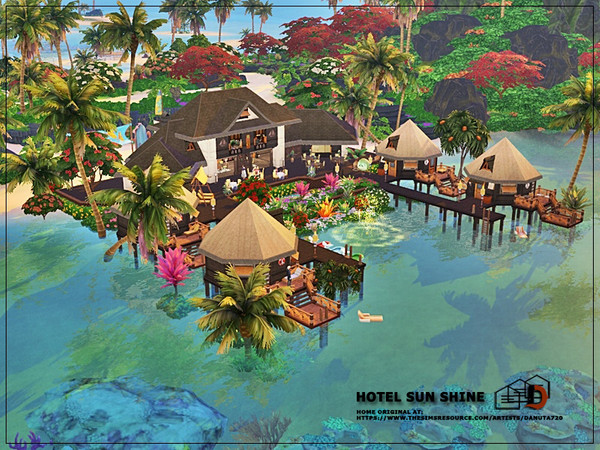 Sims 4 Hotel Sun Shine by Danuta720 at TSR
