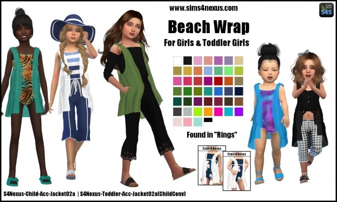 Sims 4 Beach Wrap by SamanthaGump at Sims 4 Nexus