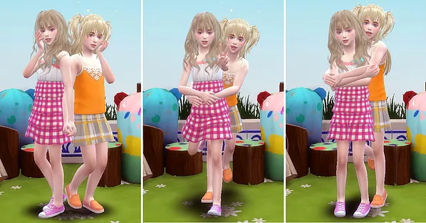 Sims 4 Twins pose (Child) at A luckyday