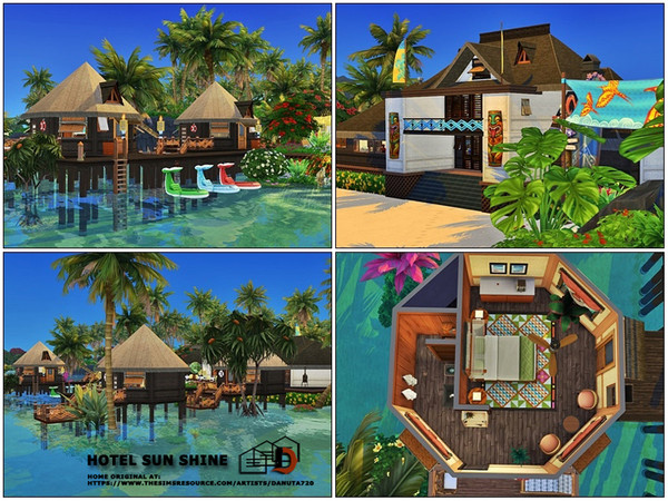 Sims 4 Hotel Sun Shine by Danuta720 at TSR