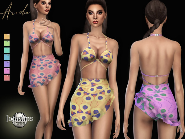 Sims 4 Arodia swimsuit by jomsims at TSR
