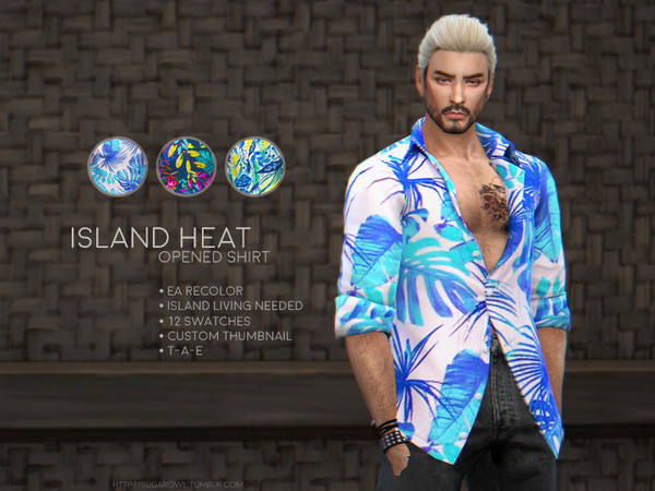 Sims 4 Island Heat shirt by sugar owl at TSR