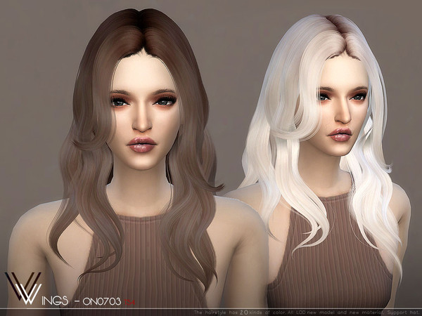 Sims 4 WINGS ON0703 hair by wingssims at TSR