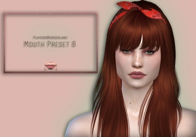 Sims 4 Mouth Preset 8 at PW’s Creations